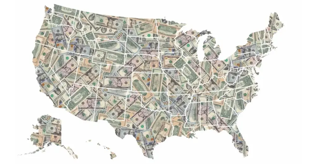 United States Money Map