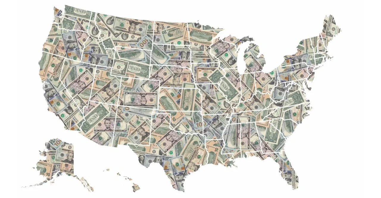 United States Money Map